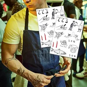 Carmy Inspired Tattoo Set | Temporary Tattoos | Halloween Costume | Skin Safe | Two sets