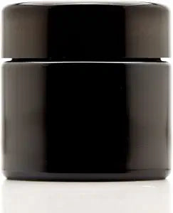 Infinity Jars Tall Black Glass Jar 100 ml, Ultraviolet Airtight Smell Proof