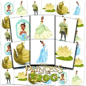 Princess and the Frog Tattoos Party Favors Bundle, 72 Pc Individual Tattoos