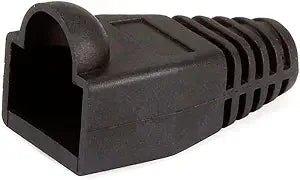 Monoprice [50pcs] RJ-45 Color Coded Strain Relief Boots - BLACK