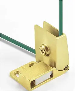 8-Pack Gold Glass Door Hinges, 3-5mm Glass Cabinet Hinges for Display Showcase, No Drill Glass Door Clamp Hardware