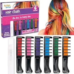 Bright Seed Hair Chalk for Girls, Fun Washable Temporary Hair Color