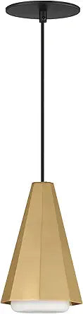 Maxim Lighting Rizzo 1-Light Flush Mount | Black/Antique Brass Finish | White Glass Shade | Modern Hallway Flush Mount Ceiling Light | 10811SWBKAB