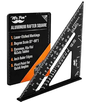 Mr. Pen- Metal Square Ruler, 7 Inch, Aluminum Rafter Square