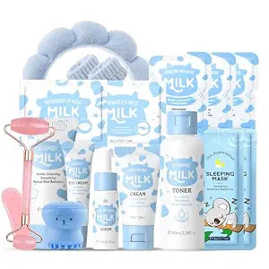 Milk Skin Care for Kids Teens Birthday Christmas Gifts - Girls Skin Care for Kids Age 8-12 - skin care for Teens 10-12 -Skincare for Girls 10-12 - Skincare Set for kids 8-9 - Gifts for Teenage girls