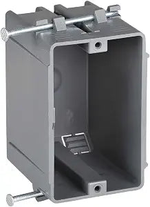 Newhouse Hardware New Work Electrical Nail Outlet Box for Residential and Light Commercial Remodel, 1 Gang 18cu in, UL Certified