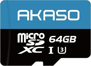 AKASO 64GB microSDXC U3 MicroSD Card- Up to 100MB/s
