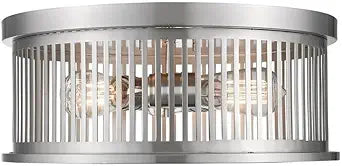 Z-Lite 334F3BN 3 Light Flush Mount, Brushed Nickel