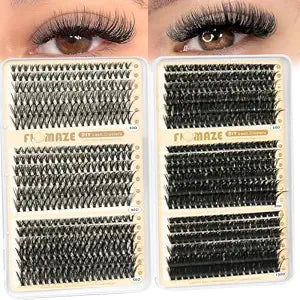 Lash Clusters 30D+40D+50D+60D+80D+100D Wispy Lash Extensions 8-16mm 708Pcs D Curl Eyelash Cluster DIY Natural Eyelash Extensions