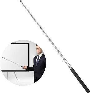 Retractable Teacher Pointer .'', Pointer Stick with  Smooth Sensitive Tablet Pen Stylus Pen, Teacher Coach Presenter Pointer Black