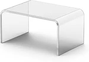 Acrylic Step Stool, Clear Foot Stool for Bathroom, Bedroom, Kitchen, Flower Pot Stool Holds Up to 250lbs