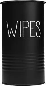 Wipe Holder for Kitchen/Bathroom Counter, Disinfectant Wipe Container, Farmhouse Kitchen Decor, Vintage Countertop Wipe Storage Organizer Caddy, with Matte Black