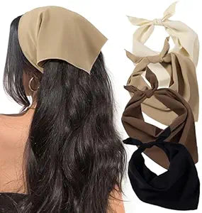 HBselect 4PCS Bandanas for Women Triangle Head Scarf Tie-Back Headband