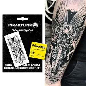 INKARTLINK Angel Comes Temporary Tattoos, Realistic Waterproof