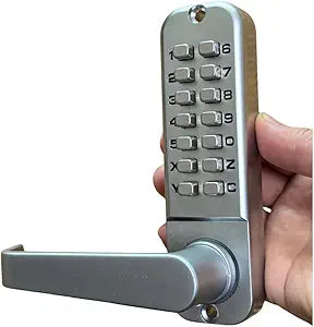 JOUNJIP Replacement Inside Keypad Only with Lever Handle  for Mechanical Keyless Lever Door Lock 102SQ-CH (Square Spindle, Satin Chrome)