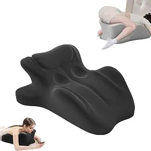 Couple Pillow for Intimacy & Support - 27 Memory Foam Wedge - Perfect Position Instantly - Lumbar & Neck Support - Multi-Position Comfort for Sitting, Lying, Bed(Black)