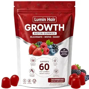 Gummies for Women, Hair Growth Supplements with Biotin