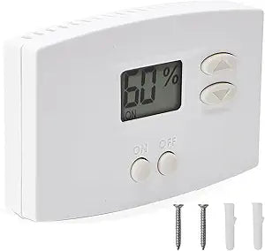 76 Digital Wall Mount Dehumidifier Control Compatible with 1800 Series & E-Series Easy Install Wall Humidity Controller Wall Mounted Digital Control for Whole Home Dehumidifiers 24VAC White Model76