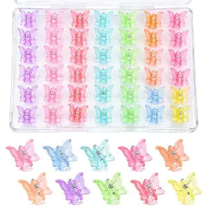 80Pcs 0.6In Mini Butterfly Hair Claw Clips for Girls Women Small Barrettes