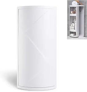 Multifunction Bathroom Kitchen Corner Locker Cosmetic Storage Rack Cabinet Storage Shelf Rotating Triangle Shelf