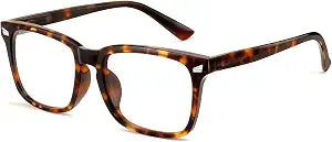 Blue Light Glasses for Women and Men, 99% UV Blocking Square Frame