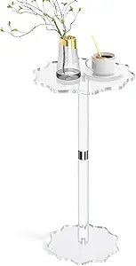 Drink Table, Acrylic Side Table, 101020in Drink Tables for Small Spaces, Plant Stand, Acrylics Furniture, Home Decorations for Living Room, Home Decor Accents (Acrylic)