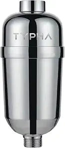 TYPHA ElementFlow 15-Stage Deep-Purifying Shower Filter  Advanced Chlorine Protection+ Reduces Dry, Itchy Skin, Dandruff & Eczema  Enhances Skin, Hair & Nail Health Silver