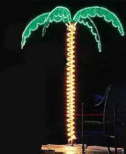 EEZ RV Products 7 Foot High Super Bright LED Lighted Tropical Palm Tree - 5 Times Brighter Than Incandescent Bulbs