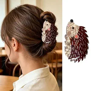 Hedgehog Hair Claw Clips for Women Animal Hair Clips Acrylic Hair Jaw Clips