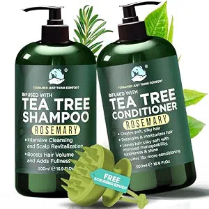Rosemary Shampoo and Conditioner Set with Tea Tree for Hair Growth & Scalp