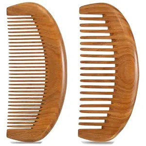 2 Pack Wooden Comb, Hair Combs for Women, Beard Comb for Men