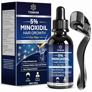 TOMUM 5% Minoxidil Beard Growth Kit for Men – Hair & Beard Regrowth Serum, Helps Fill Patchy Beards, Thicker Fuller Facial & Scalp Hair, Topical Solution