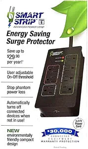 Smart Strip KCG-7MVR Energy Saving Surge Protector with Autoswitching Technology, 7 Outlet
