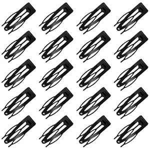 20 Pcs Double Grip Metal Snap Hair Clips for Women/Girls,Small Barrettes for Thin/Fine/Short Hair,Strong Hold Hair Accessories, (Black)