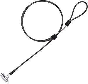 Laptop Cable Lock Hardware Security Cable Lock Anti Theft 6.7FT Cable Lock Compatible with Laptop Anti-Theft Security Locking Cable Compatible for Wedge Type Slot(6 * 2.5mm)