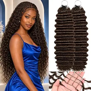 Feather Human Crochet Hair for Black Women 18 Inch Boho Miracle Knots Hair