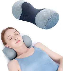 Bespilow Cervical Neck Pillow for Pain Relief - Small Cylinder Neck Roll & Round Bolster - Portable Memory Foam Traction Device for TMJ, Hump Correction, Travel & Sleeping Support,Odorless
