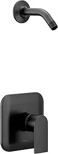 Moen Genta LX M-CORE 2-Series Shower Trim Kit with Handle, Arm, Valve and Showerhead Required, Matte Black, UT2472NHBL