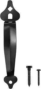 Gate Handle, Shed Door Handle with Latch, 1 Pack, Black