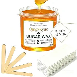 Sugar Waxing Kit 180g Sugar Wax Hair Removal - Wax Kit for All Skin Types