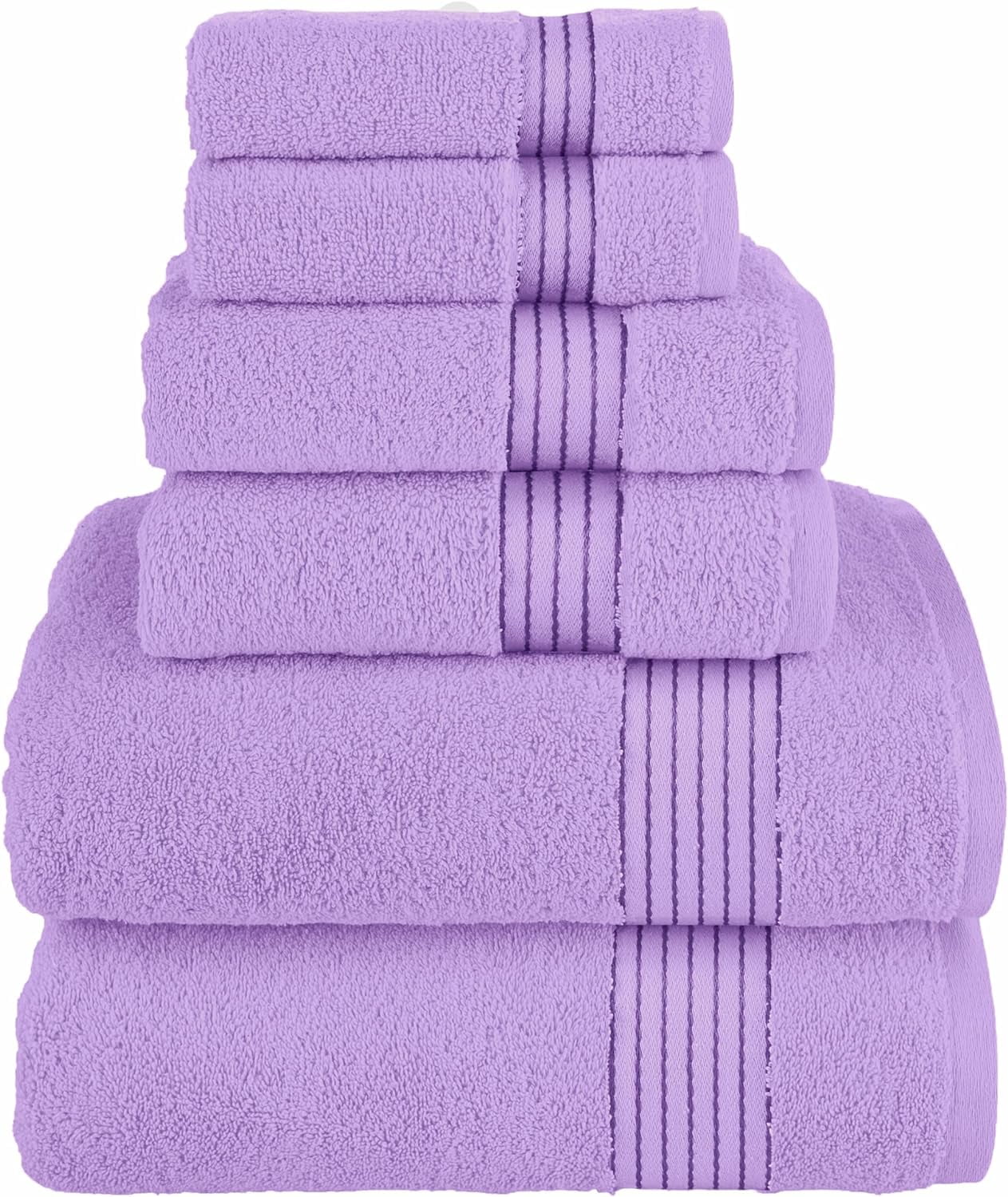 Paquete de 6 Toallas de Ducha de AlgodÃ³n 100 % Altamente Absorbentes, Negras