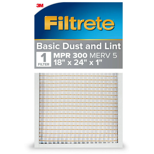 6 Pack Filtrete Dust Reduction Air and Furnace Filter, 300 MPR, 18 x 24 in
