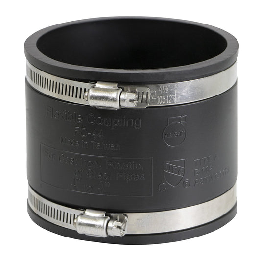 6 in. PVC Flexible Coupling with Stainless Steel clamps
