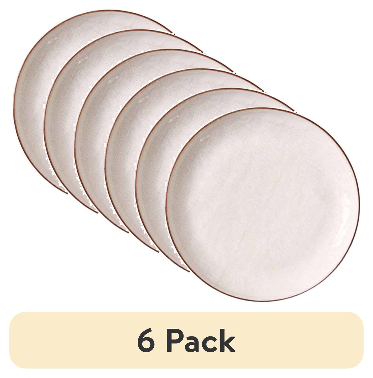 (6 pack) Better Homes & Gardens Cream Murphy Stoneware Salad Plate