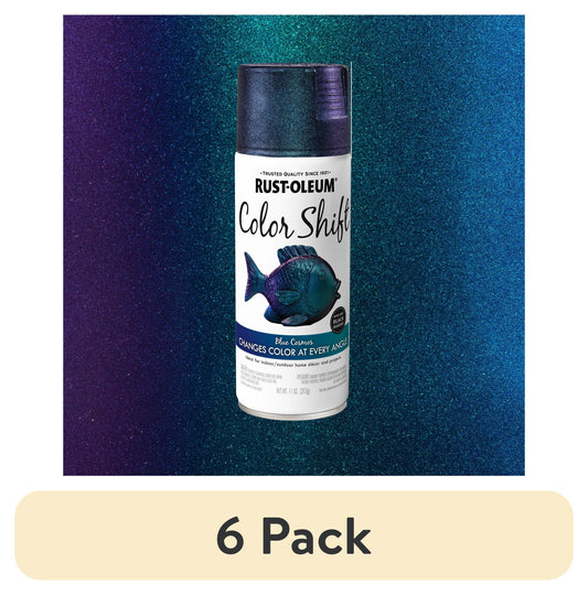 (6 pack) Blue Cosmos, Rust-Oleum Color Shift Spray Paint-372479, 11 oz