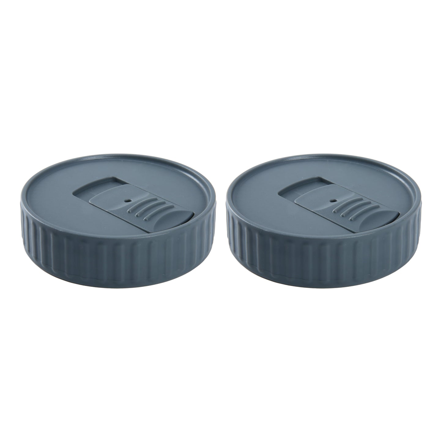 (6 pack) Mainstays BPA-Free Plastic Mason Jar Lids for Drinking â€“ Dishwasher Safe Gray Canning Jar Lids