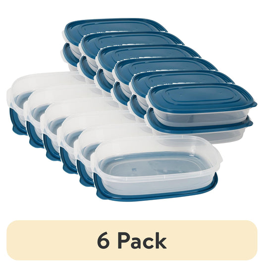 (2 pack) Mainstays Semi Durable Rectanglar 1 Gallon Plastic Food Storage Container 3 Pack, Designed to Help with Pantry Storage, Everyday Organization, and Party Food Transportion