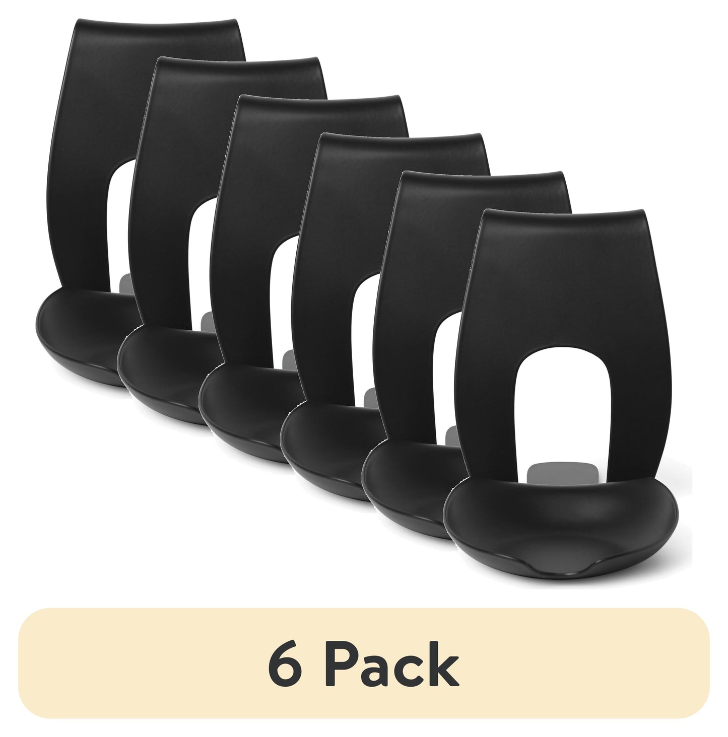 (6 pack) Mainstays Spoon Rest and Pot Lid Holder Black Metal