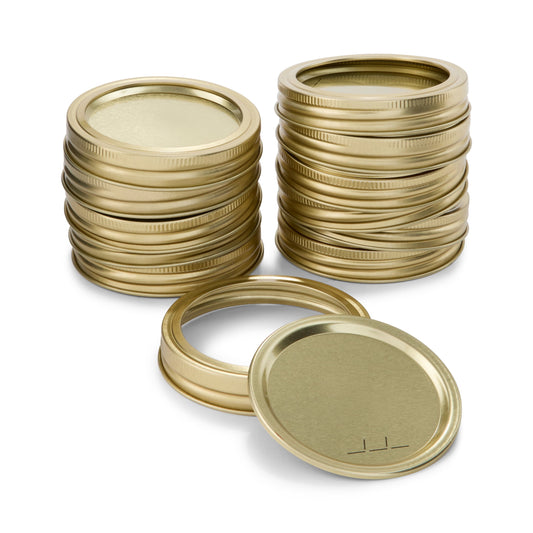 (6 pack) Mainstays 12-Pack Canning Jar Lids and Rings - Wide Mouth, Two-Piece Wide Mouth Mason Jar Lids with Bands for Canning and Preserving, Fits All Brands Wide Mouth Mason Jars