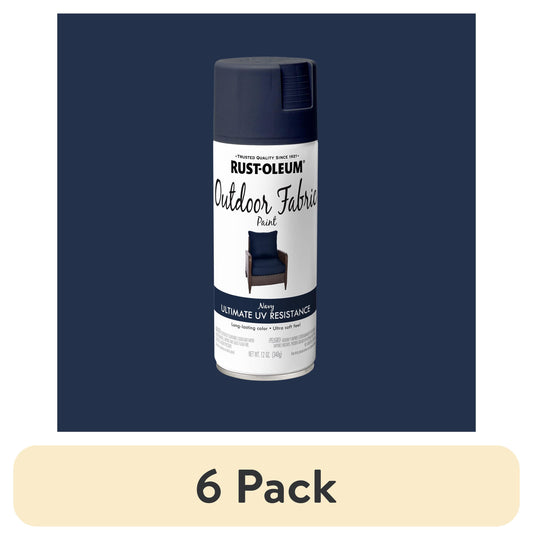 (6 pack) Navy, Rust-Oleum Outdoor Fabric Spray Paint-358832, 12 oz
